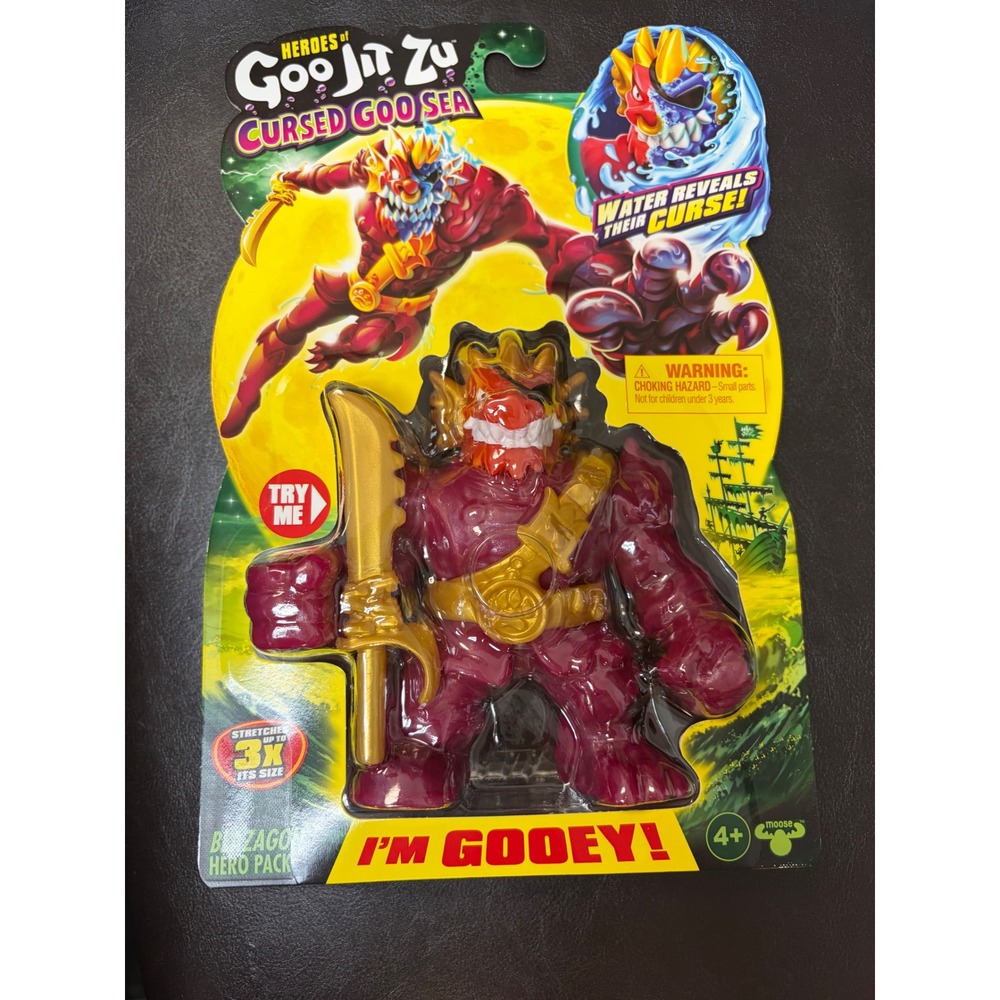 Heroes of Goo Jit Zu Cursed Goo Sea Blazagon Hero Pack Red Stretchy Figure Moose